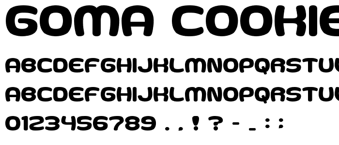 Goma Cookie__G font
